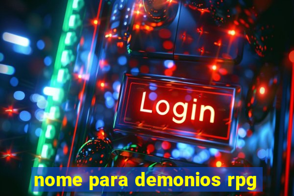 nome para demonios rpg